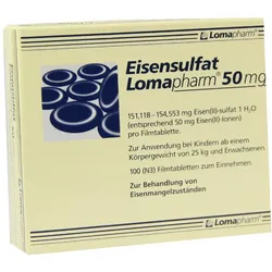Eisensulfat Lomapharm 50 mg Filmtablette 100 St