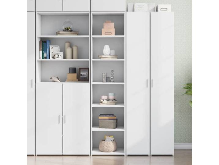 Blanc Armoire haut/Vitrine haut - armoire console meuble de rangement blanc 45 x 41 x 185cm - Bois d'ingénierie 9798845