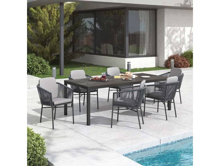 OUTLIV. Ohio Gartenmöbel-Set L (6 Plätze) Tisch 220x100cm