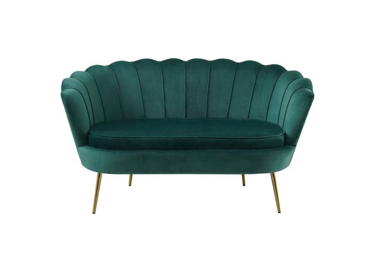 Livetastic 2-Sitzer-Sofa, Grün, Metall, 136x78x77 cm, Wohnzimmer, Sofas & Couches, Sofas, 2-Sitzer Sofas