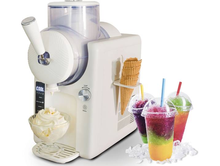 UNOLD Slush-Eismaschine Sofie 48950 , weiß, B:43,5cm H:44,2cm T:22,6cm, Eismaschinen, 2in1-Slush und Softeismaschine, Slush-Eismaschine