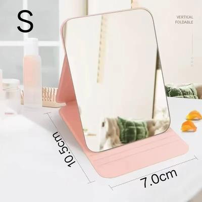 Uplift Essentials Portable Compact Folding Desktop Makeup Mirror pink S