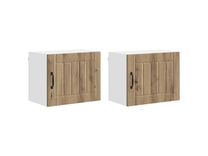 IBUQDDV Wandschrank Lucca 2 STK. Artisan-Eiche Holzwerkstoff Geschirrspüler-Paneel, rechteckig, Innenbereich, robuster Rahmen, langlebig, minimalistisch, Küchen-Ästhetik