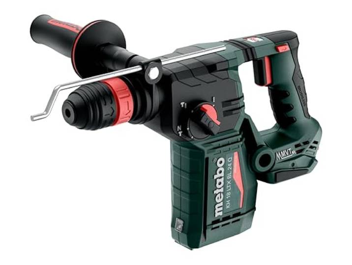 metabo KH 18 LTX BL 24 Q\, Marteau Perforateur Burineur sans Fil\, 18V Perçage béton 24 mm et maçonnerie 82 mm\, moteur Brushless\, SDS-Plus\, léger\, livré sans batterie ni chargeur