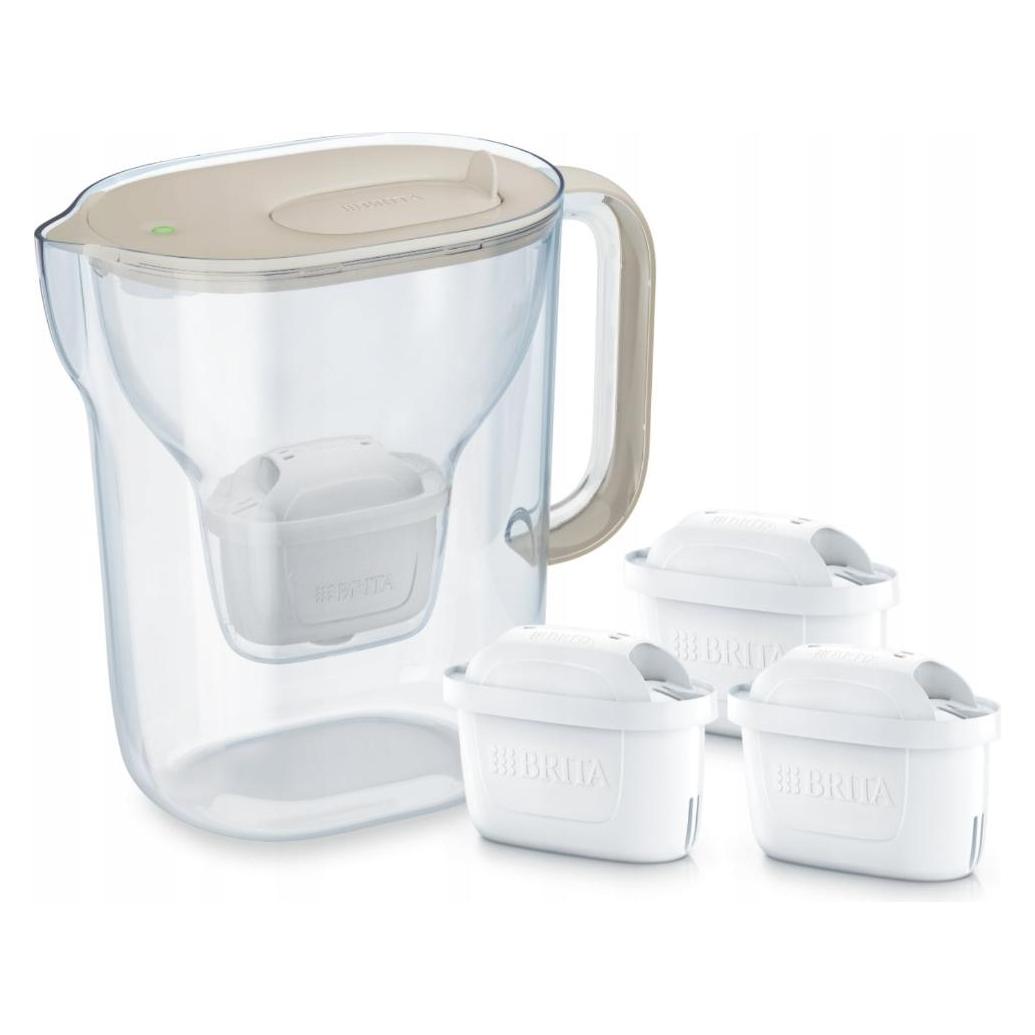 Brita Style ESSENTIAL XL Filterkanne sandfarben + 3 x MX Pro Pure Performance Filter (3.60 l) (1060347)