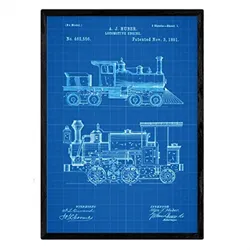 POSTER Lokomotive Patent A3 Rahmenlos