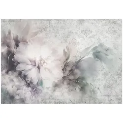 FOTOTAPETE Blumen Abstrakt Grau 312x219 cm