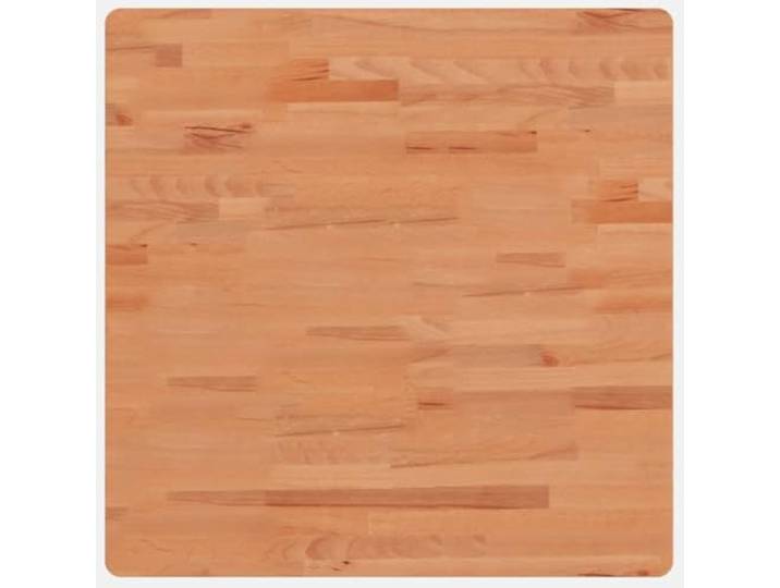 Tischplatte Quadratisch 70x70x2,5 cm aus Massivholz Buche Tischplatte aus massiver Buche, abgerundete Ecken, leichte Reinigung, einzigartige Maserung für Esstisch