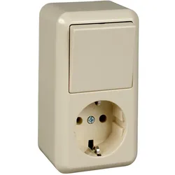 Elso 388604 Universal-Schalter/Steckdose 10/16A CON Steckklemme reinweiß