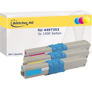 kompatibel für Oki 4497353 cyan, magenta, gelb