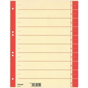 Esselte Trennblätter 621019, A4, chamois / rot, 230g/m² Karton, 100 Stück