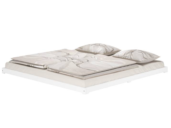 Weißes Niederflurbett Futonbett Kieferholzbett 180 x 200 cm