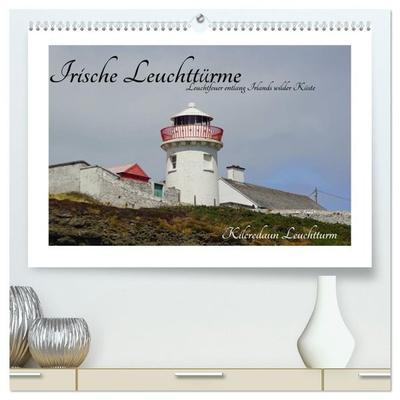 Irische Leuchttürme - Leuchtfeuer entlang Irlands wilder Küste (hochwertiger Premium Wandkalender 2027 DIN A2 quer), Kunstdruck in Hochglanz
