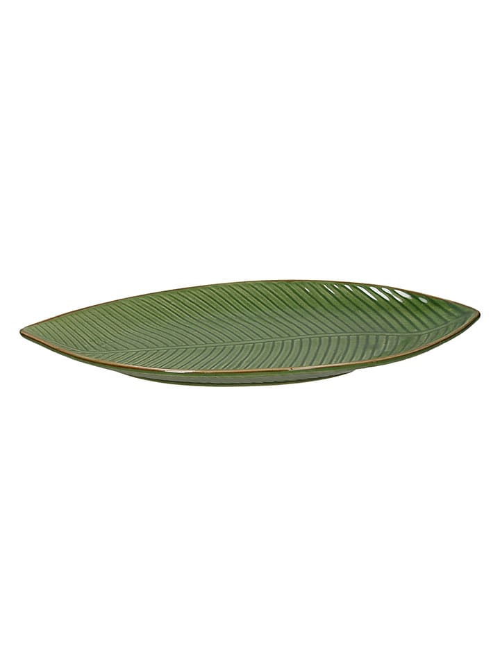 Tognana Servierplatte "Leaf" in Grün - (L)34 x (B)18 cm - onesize