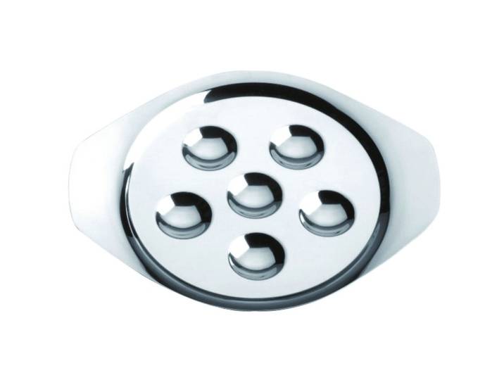 Servierplatte Piazza silber Edelstahl Rund B 18 cm