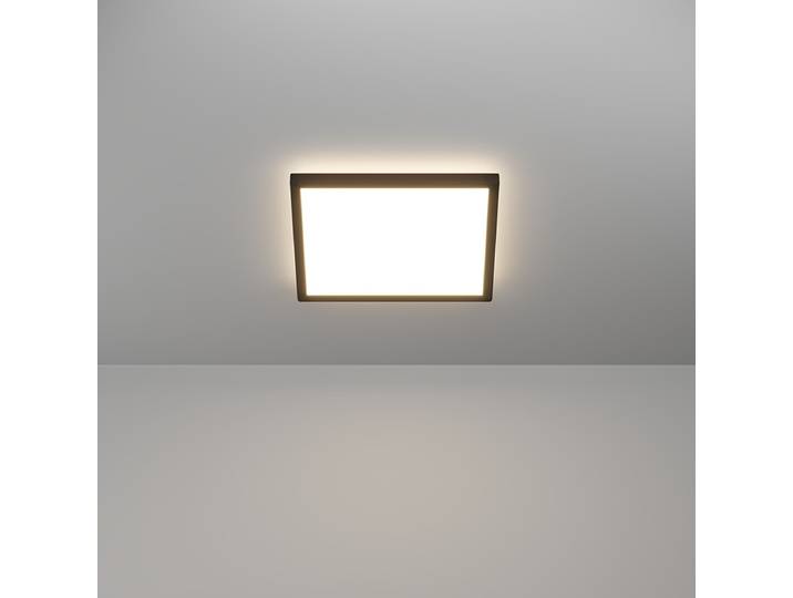 Plafonnier LED 29 x 29cm Noir/Noir polycarbonate LED Module LED