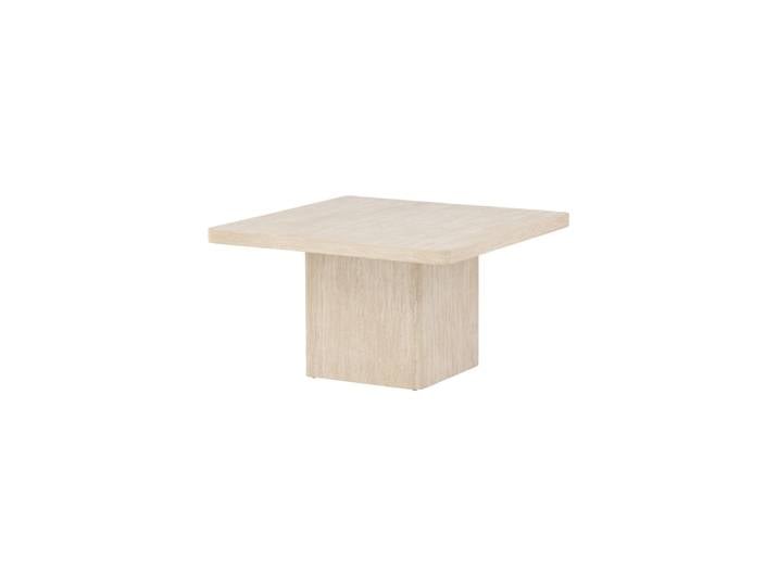 Design Couchtisch „Qvart“ 80 x 80 cm Beige, Travertin Look VE DESIGN