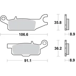 SBS, Bremsbeläge, (Sintermetall)