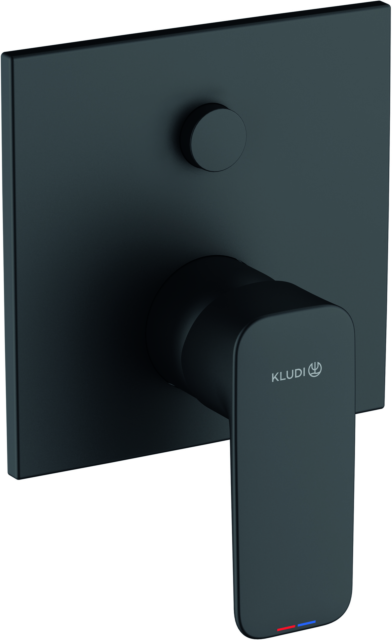 Kludi Pure&style Wannenarmatur 407633975 Unterputzarmatur, eigensicher gegen Rückfließen, mattschwarz