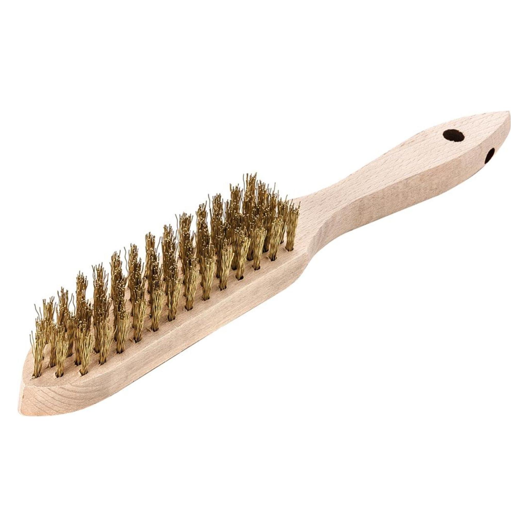 Lessmann Handdrahtbürste Messingdraht 5-reihig gewellt 0,35mm Less. (107651)