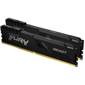 Kingston Arbeitsspeicher FURY Beast, KF432C16BBK2/32, 32 GB (2x 16 GB), DIMM, CL16, schwarz, DDR4-3200