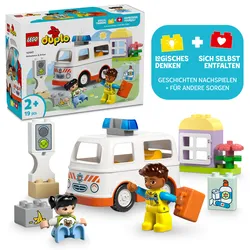 LEGO DUPLO Rettungswagen mit Fahrer, Lernspielzeug für Kleinkinder 10447