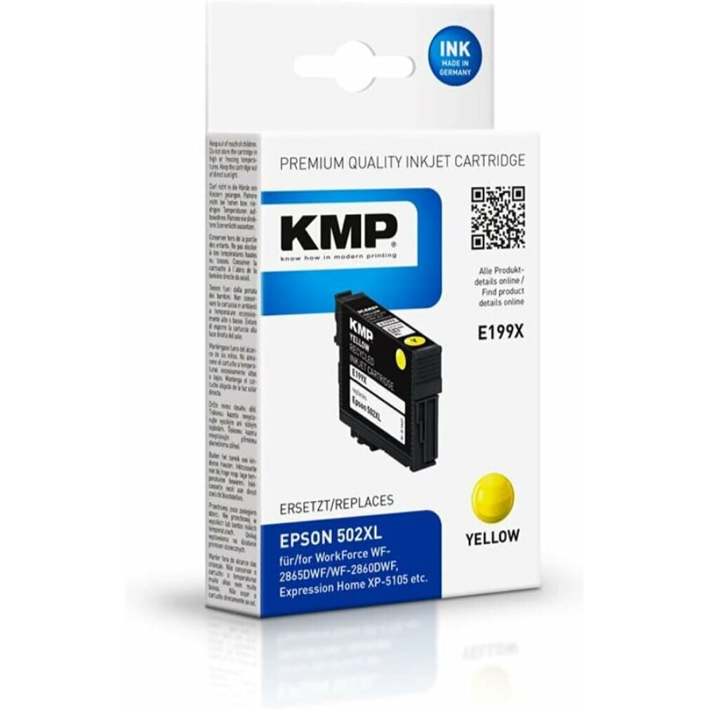 KMP Patroon voor Epson 502XL Geel Remanufactured