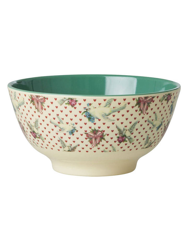 Rice Schale "Dove" in Creme/ Grün - 700 ml - onesize