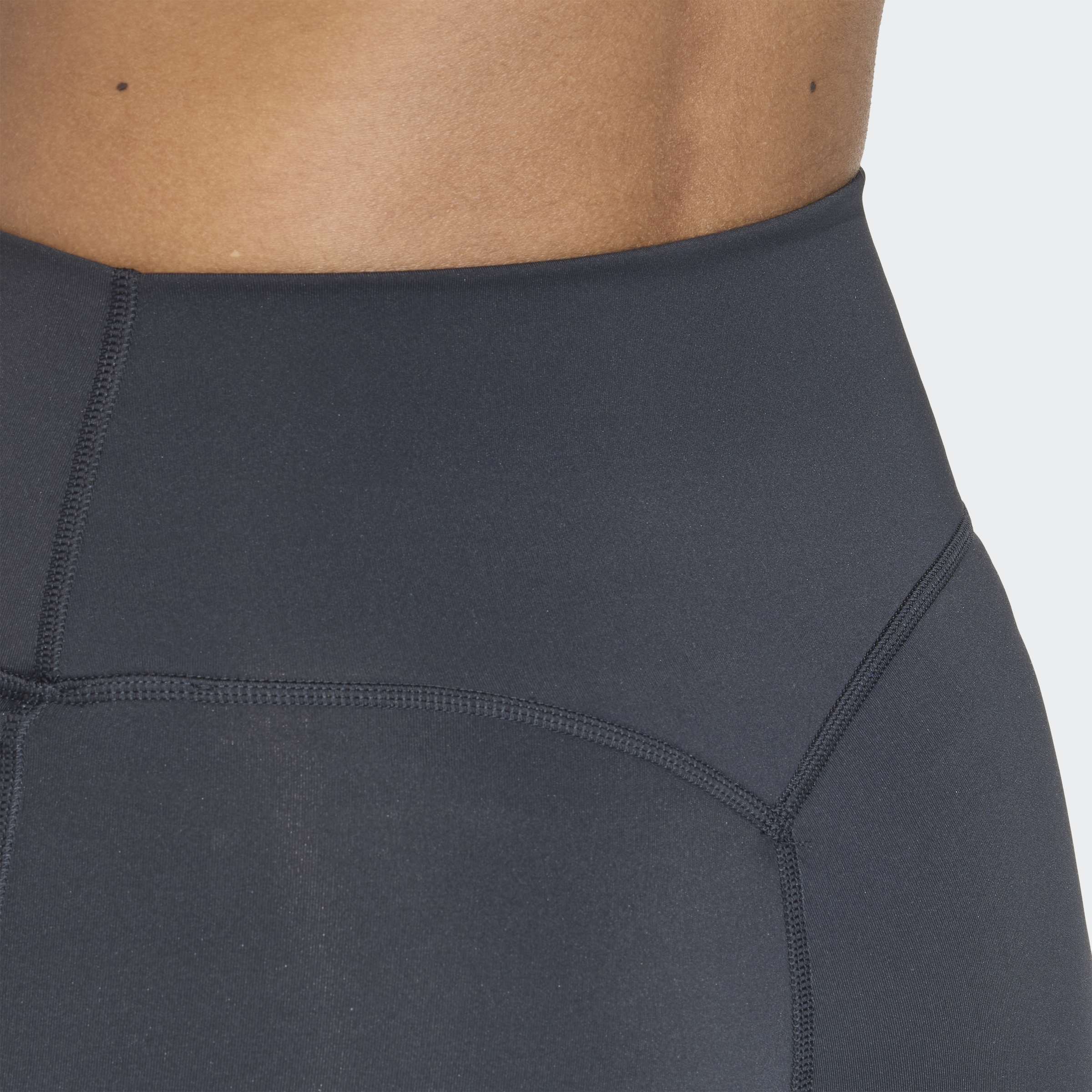 Trainingstights ADIDAS PERFORMANCE "OPT 7/8 L", Damen, Gr. L, N-Gr, schwarz (schwarz, normal, gr.), Obermaterial: 73% Polyester, 27% Elasthan, Hosen Trainingstights schwarz, normal, gr. L, N-Gr