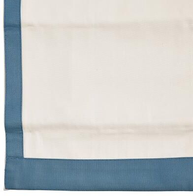 "Bordered Relaxed Roman Shade - Custom - Cornflower, 44"", 64"", Blackout - Ballard Designs"