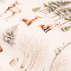 Kuscheliges Wellness-Fleece "Winterlandschaft", weiß-color