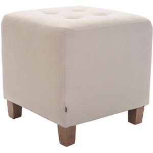 CLP Sitzhocker Pharao, 151400404, bis 120 kg, Stoff, creme, 45 x 46 x 45cm