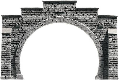 NOCH 34852 PROFI plus N Tunnel-Portal 2gleisig Hartschaum-Fertigmodell, Bemalt