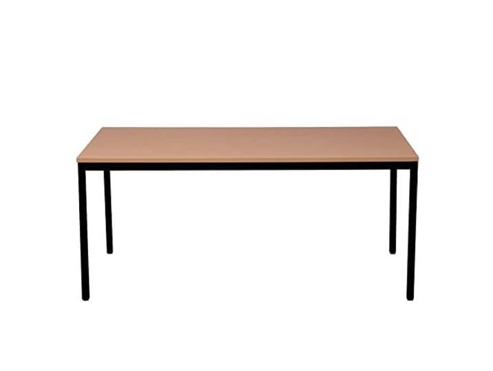Schrank & Stuhl Schreibtisch – Bürotisch mit Holztischplatte und verstellbaren Füßen, einfache Montage und leicht zu reinigen, 200 x 100 cm, Buche