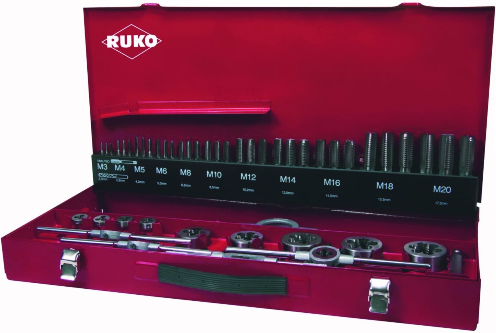RUKO Gewindeschneidwerkzeug-Satz 54-teilig HSS Co 5 (245040E)