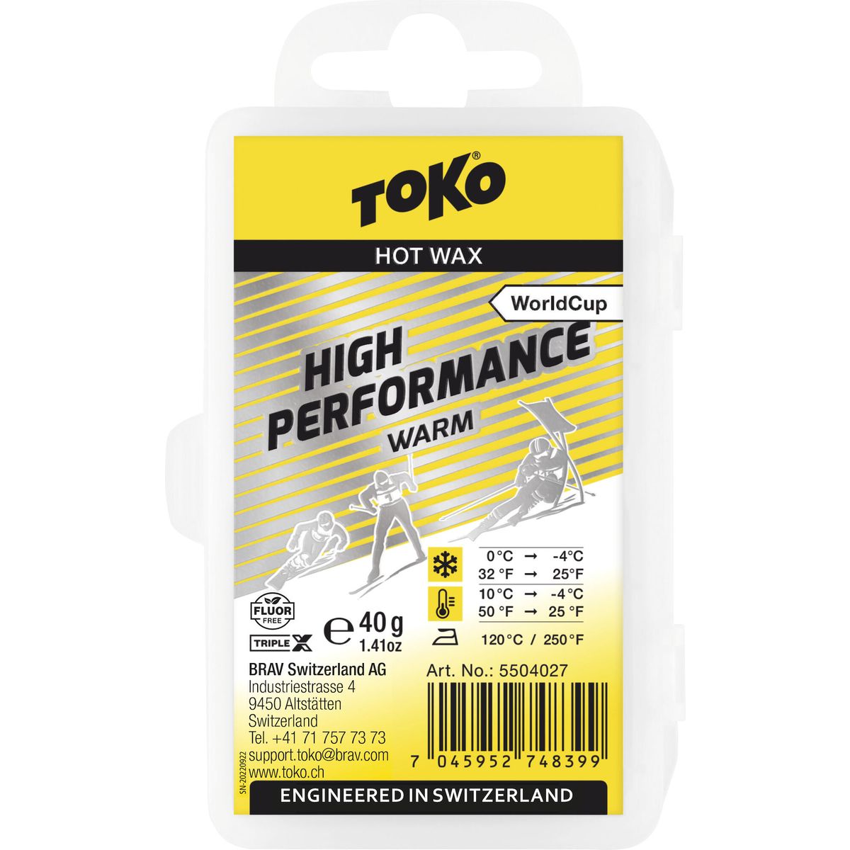 Toko High Performance Warm 40g neutral (0000) 5504027