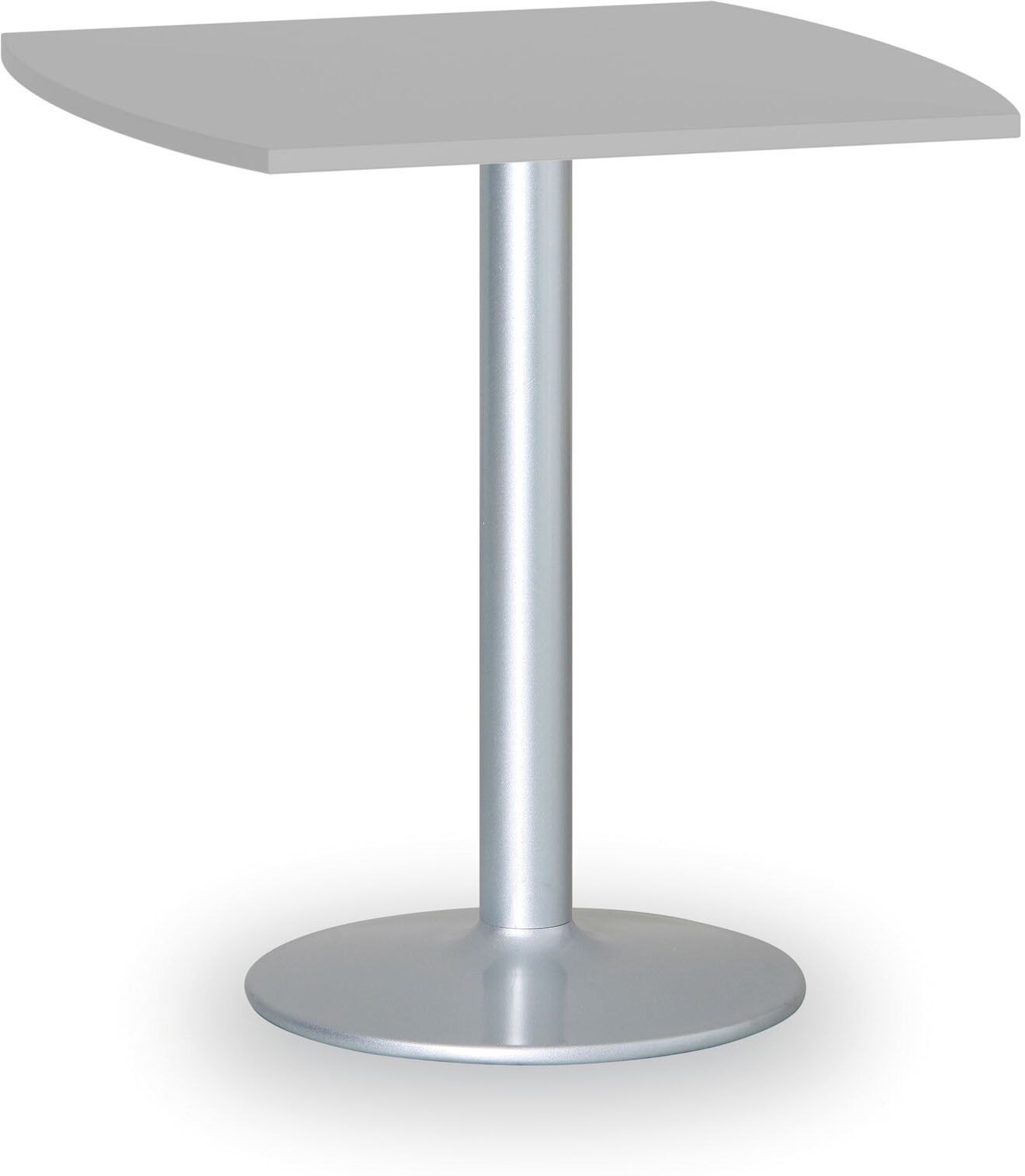 B2B Partner Runder Konferenztisch, Bistrotisch FILIP II, 66x66 cm, graue Metallgestell, graue