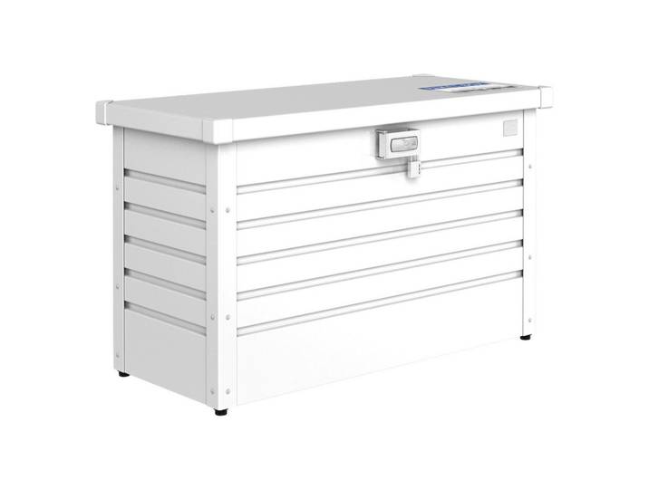Biohort Kissenbox, Weiss, Metall, 101x61x46 cm, rostfrei, wetterbeständig, absperrbar, Gartenzubehör, Gartenbox