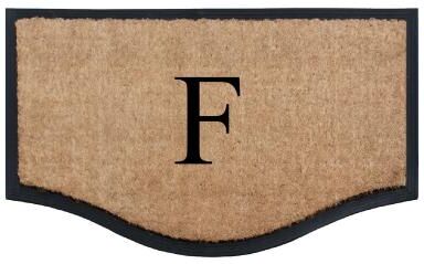 "A1 Home Collections Rubber Coir Heavy Duty Monogrammed Double Doormat 24""X39"""