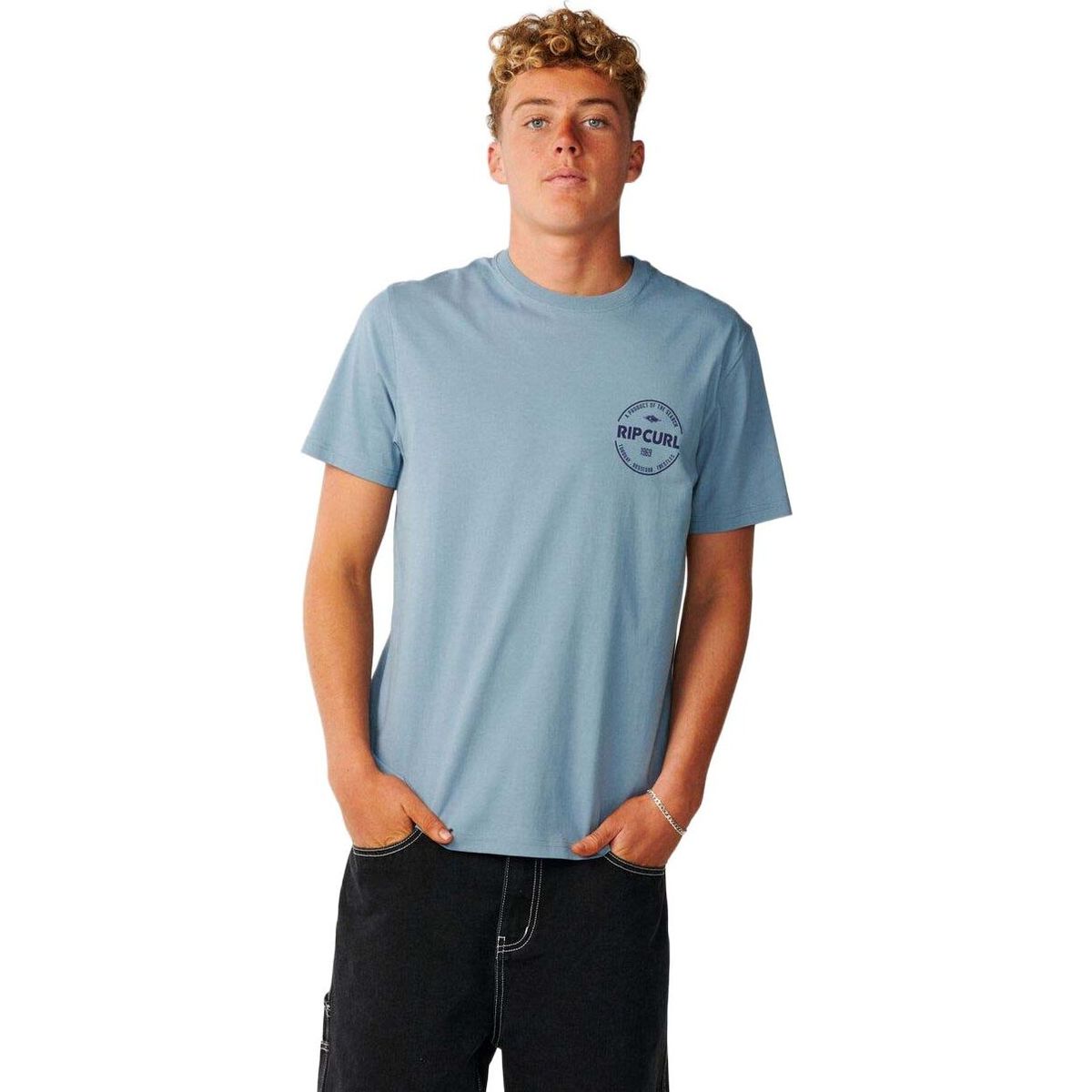 RipCurl Staple Tee citadel blue (8545) M 12RMTE-8545-M