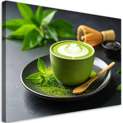 LEINWANDBILD Matcha-Tee Latte 100x70cm