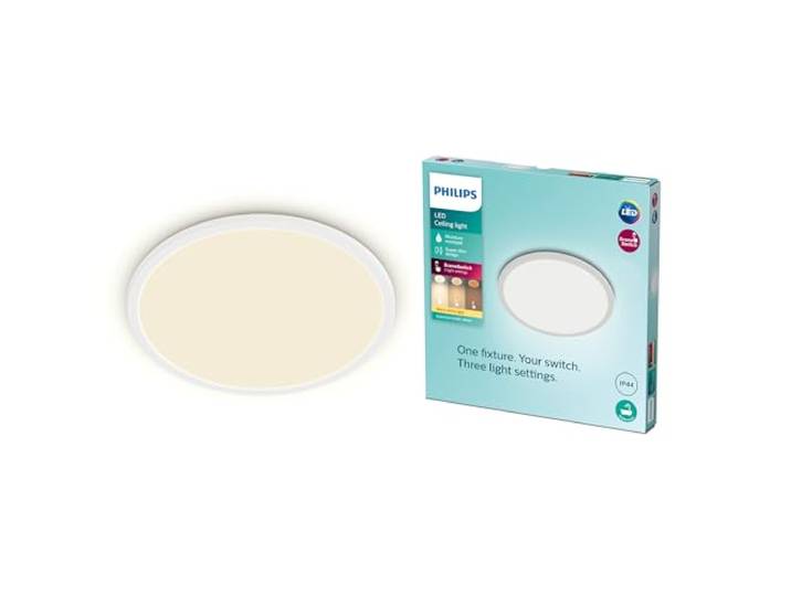 Philips Super Slim LED Bad-Deckenleuchte, Rund, 30 cm, Weiß