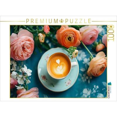 CALVENDO Puzzle Kaffeegenuss im Blütenrausch | 1000 Teile Lege-Größe 64x48cm Foto-Puzzle für glückliche Stunden, Sonstige von , Calvendo Puzzle