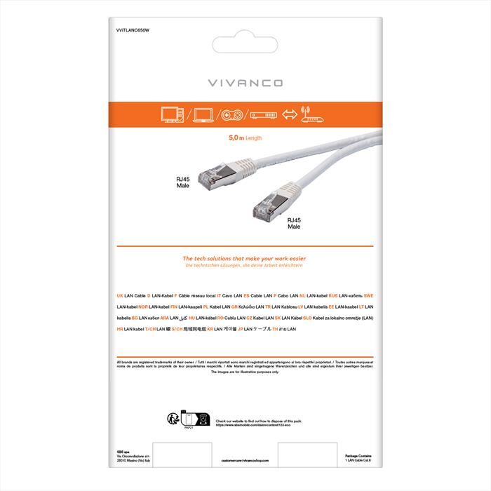 SBS Cat6 Network Cavo F/utp-bianco