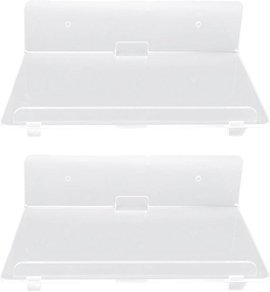 Transparante Wandplank Set van Acryl - Zwevende Planken voor Decoratie - 22 x 18 cm