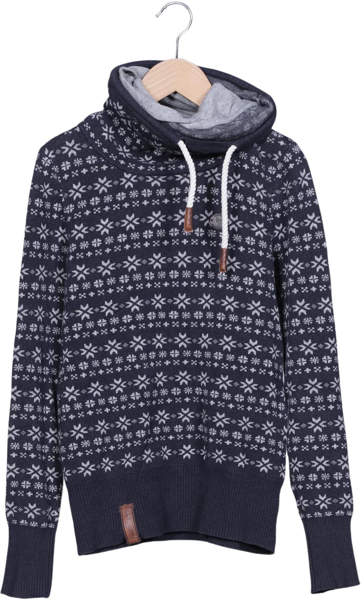 Naketano Damen Pullover, Marineblau, Gr. S, Baumwolle - Second Hand