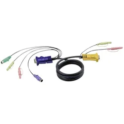 Aten PS/2-KVM-Kabel mit 3-in-1-SPHD und Audio, KVM-Switch Kabel