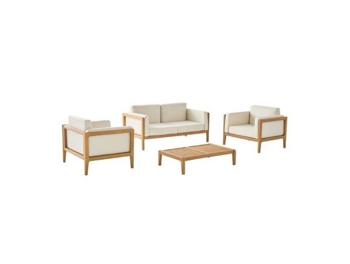 sweeek - Salon de jardin bois d'acacia 4 places ORUNI