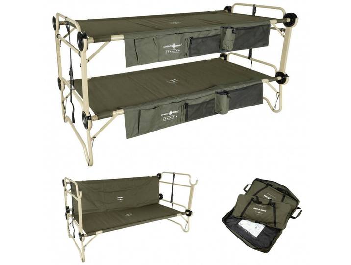 Disc-O-Bed Feldbett Feldbett, Disc-O-Bed, Arm-O-Bunk,m. Seitent., oliv (Etagenbett)