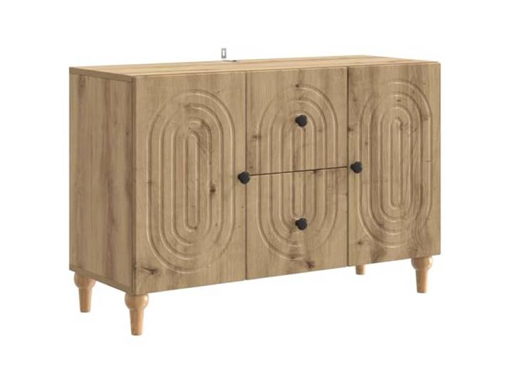 Makastle Sideboard Artisan-Eiche 89 x 34,5 x 60 cm Holzwerkstoff, 25,72 kg, Rechteckig, Montage Erforderlich